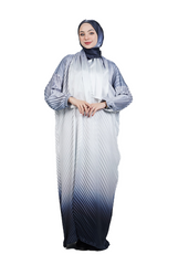 Elegant Gradient Esdal in Navy and White with Textured Stripes