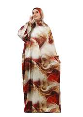 Luxurious Red and Gold Marble Print Esdal