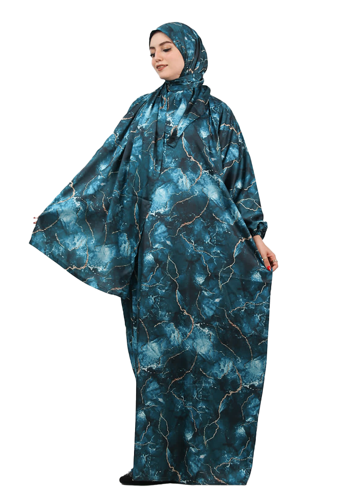 Teal Marble Print Soft Esdal