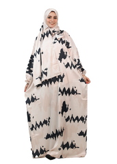 Beige Esdal with Bold Black Abstract Pattern