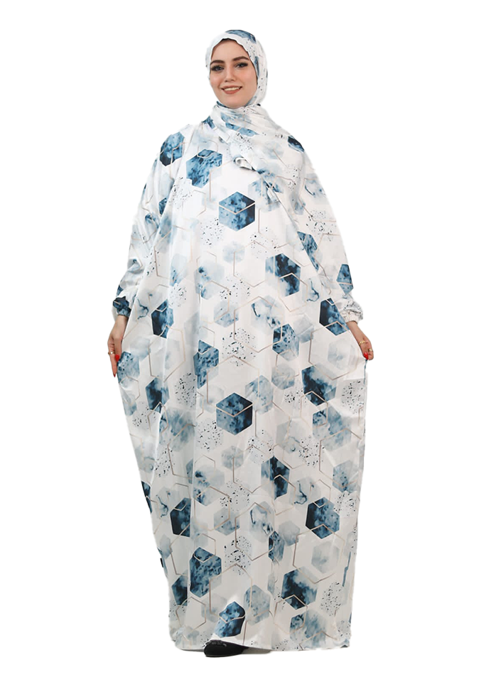 Lightweight Geometric Blue and White Esdal