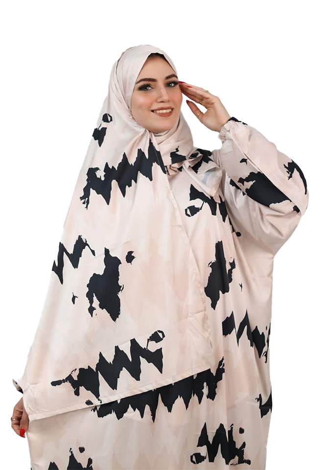 Beige-Black Abstract Pattern Esdal