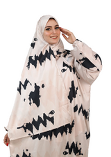 Beige-Black Abstract Pattern Esdal