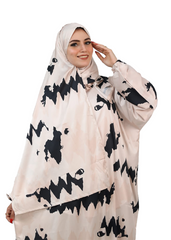 Beige Esdal with Bold Black Abstract Pattern