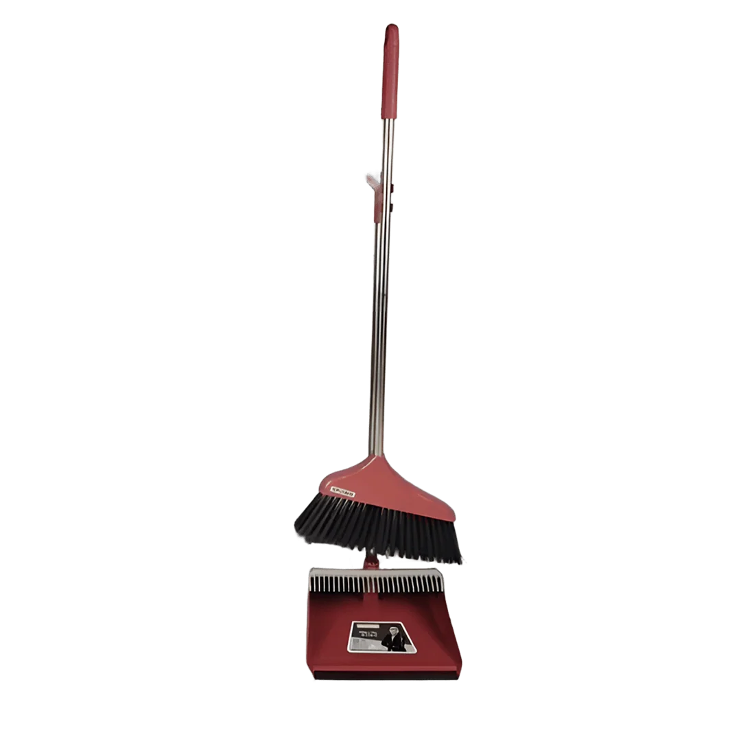 Long Handle Steel Broom Dustpan Set